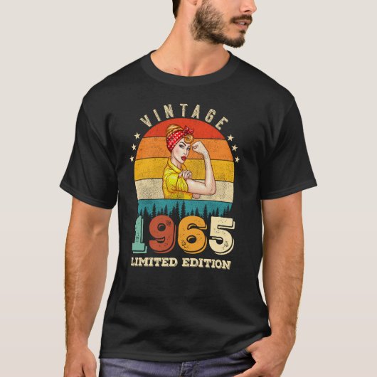 60歳1965年ヴィンテージ60誕生日女性 Tシャツ (正面)