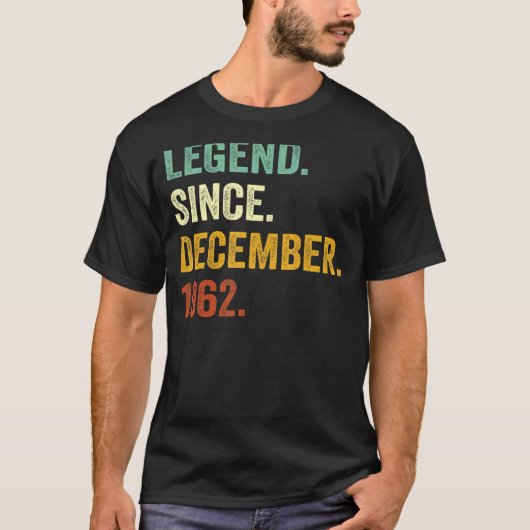 60歳60誕生日伝説12月から Tシャツ (正面)
