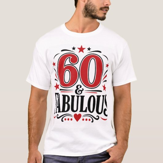 60歳 おめでとう Tシャツ (正面)