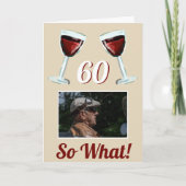 60歳 なんてこと!やる気が出るワインボトル60歳誕生日 カード (正面)