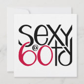 60歳、セクシーな赤い招待状 招待状 (裏面)