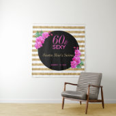 60歳 セクシー ゴールド ブラック 60歳の誕生日パーティー タペストリー (インサイチュ)