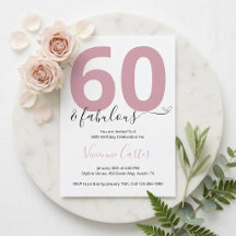 60歳 ファビュラス スクリプト ピンク 60歳の誕生日パーティー