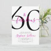 60歳 ファビュラス スクリプト 60歳の誕生日パーティー 招待状 (スタンド正面)