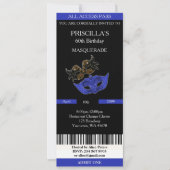 60歳、招待状チケット誕生日女性 招待状 (正面)