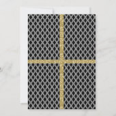 60歳 誕生日おめでとう ゴールドグリッター パーティー 招待状 (裏面)