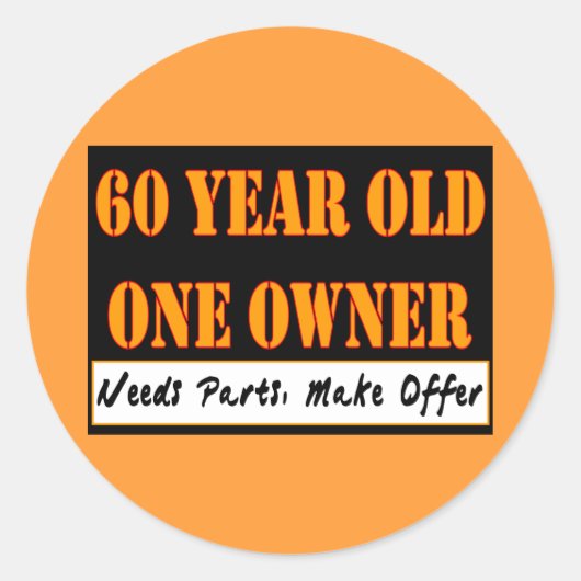 60歳、1人の所有者 – パーツの必要性、提供の作成 ラウンドシール (正面)