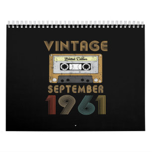 60歳 – 1961年9月ヴィンテージ作成60日 カレンダー