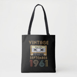 60歳 – 1961年9月ヴィンテージ作成60日 トートバッグ