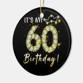 60歳It_s私の誕生日60th誕生日ディアモン セラミックオーナメント (左)
