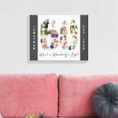 60灰色の白で設定されたフォトコラージュカスタム キャンバスプリント (インサイチュ (リビング))