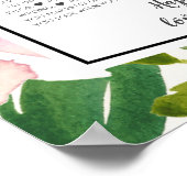 60理由なぜ私たちは愛する水の色のバラ桃 ポスター (角)