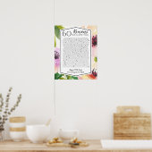 60理由なぜ私たちは愛する水の色のバラ桃 ポスター (キッチン)