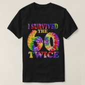 60生き延び年代の二つ絞り染め70番目のバード Tシャツ (デザイン正面)