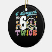 60生き延び年代の2倍の古いピーファッションドス セラミックオーナメント (左)