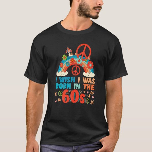 60生まれ年代のヴィンテージレトロ1960年代のヒッピー・ノスタルグ Tシャツ (正面)