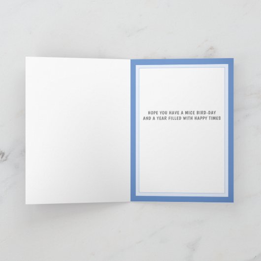 60番おもしろい誕生日猫オービットカード カード (内部)