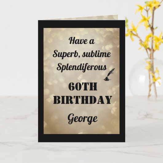 60番パーソナライズされた誕生日折りグリーティングカード カード