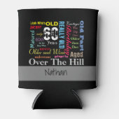 60番目のハッピーバースデーのグラフィティスタイル 缶クーラー (正面)