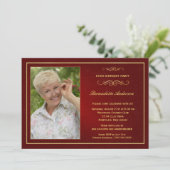 60番目のバースデーパーティ招待状-写真を追加 招待状 (スタンド正面)