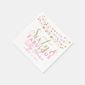 60番目のパーティー紙ナプキン装飾、グリッターティール（緑がかった色） スタンダードカクテルナプキン (角)