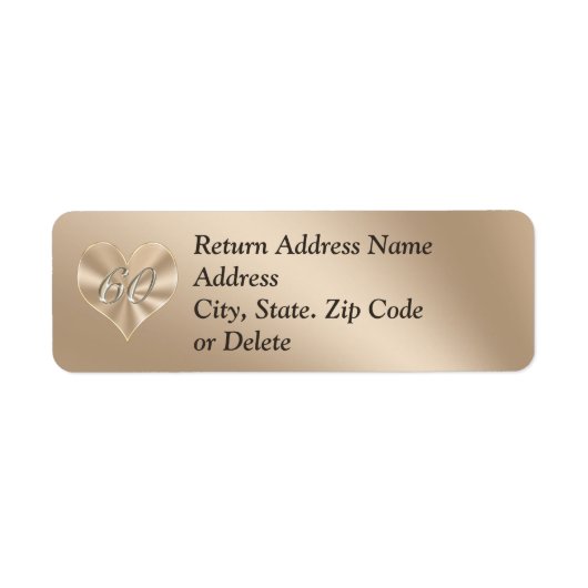 60番目の住所 シール（お客様の名前と住所） ラベル (正面)