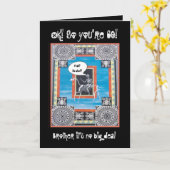 60番目の兄弟誕生日-おもしろい Skeleton カード (黄色い花)