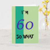 60番目の誕生日おもしろい カード (黄色い花)
