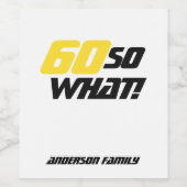 60番目の誕生日のパーソナやる気を起こさせるル化 ワインラベル (シングルラベル)