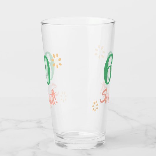 60番目の誕生日やる気を起こさせる60おもしろいだから、何のフローラ タンブラーグラス (左)