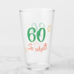 60番目の誕生日やる気を起こさせる60おもしろいだから、何のフローラ タンブラーグラス