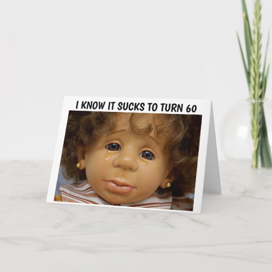 60番目の誕生日カード、あなたはまだ人形 カード (正面)