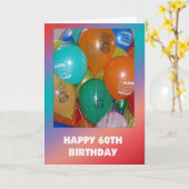 60番目の誕生日カード カード (黄色い花)