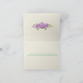 60番目の誕生日カード – SXITUM – 紫の水彩 カード (内部)