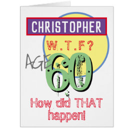 60番目の誕生日カード – WTFデザイン