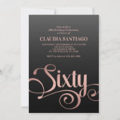 60番目の誕生日スモダンクリプト 招待状 (正面)