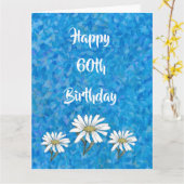 60番目の誕生日デイジー カード (黄色い花)