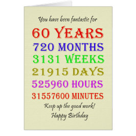 60番目の誕生日マイルストーン