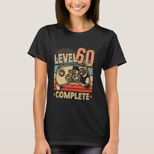 60番目の誕生日レベル60完全な60年間のゲーム Tシャツ (正面)