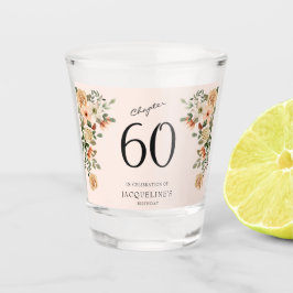 60番目の誕生日ヴィンテージフローラ ショットグラス