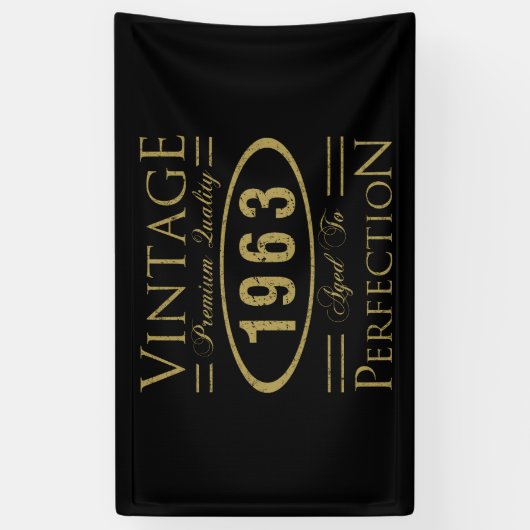 60番目の誕生日ヴィンテージ1963 横断幕 (縦)