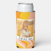 60番目の誕生日ヴィンテージ1982ストライプのクーラーボックス スリム缶クーラー (Seltzer正面)