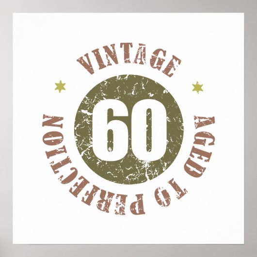 60番目の誕生日ヴィンテージ ポスター (正面)