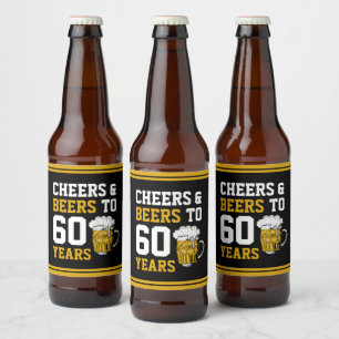 60番目の誕生日応援とビアーズから60年 ビールラベル