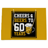 60番目の誕生日応援とビアーズから60年 ラージペーパーバッグ (正面)