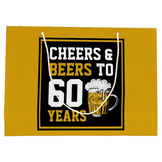 60番目の誕生日応援とビアーズから60年 ラージペーパーバッグ (裏面)