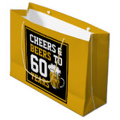 60番目の誕生日応援とビアーズから60年 ラージペーパーバッグ (正面アングル)