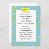 60番目の誕生日招待状紙吹雪 招待状 (正面/裏面)