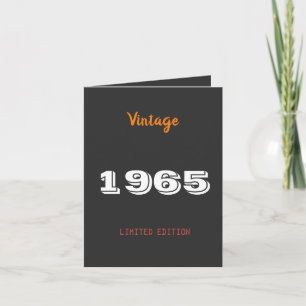 60番目の誕生日招待状-ヴィンテージ1965 Limited 招待状