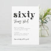 60番目の誕生日招待状 |写真60誕生日 招待状 (スタンド正面)